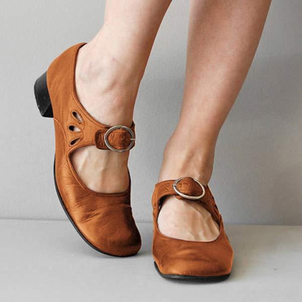 Kiora - Vintage Schoenen Met Ronde Neus