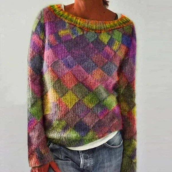 Nashie - Kleurrijke &amp; Stijlvolle Sweater met ronde hals