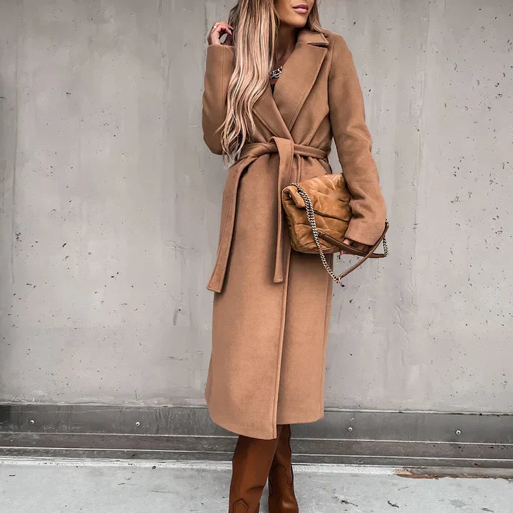 Amelina - Dames Wollen Trenchcoat