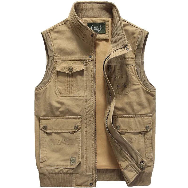 Calen - Vintage Outdoorvest Met Zakken