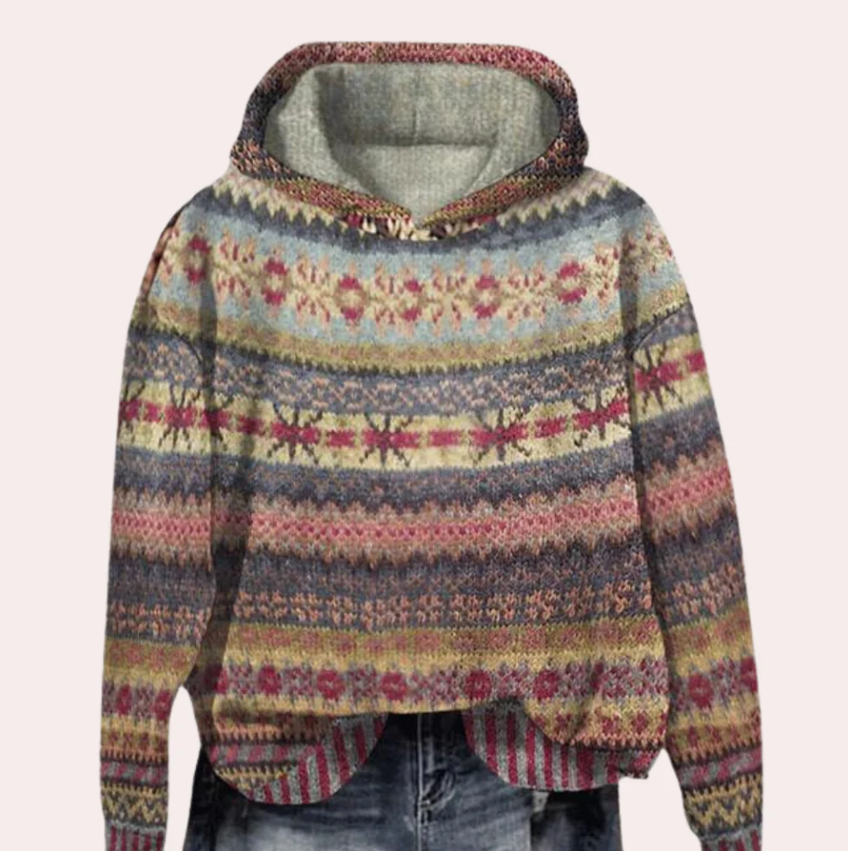 Rava - vintage hoodie voor dames