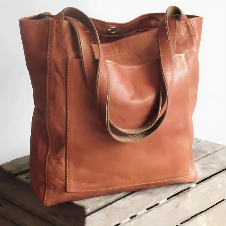 Evelyn - Vintage leren handtas