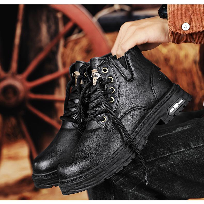 Darren - paar vintage veterboots van leer